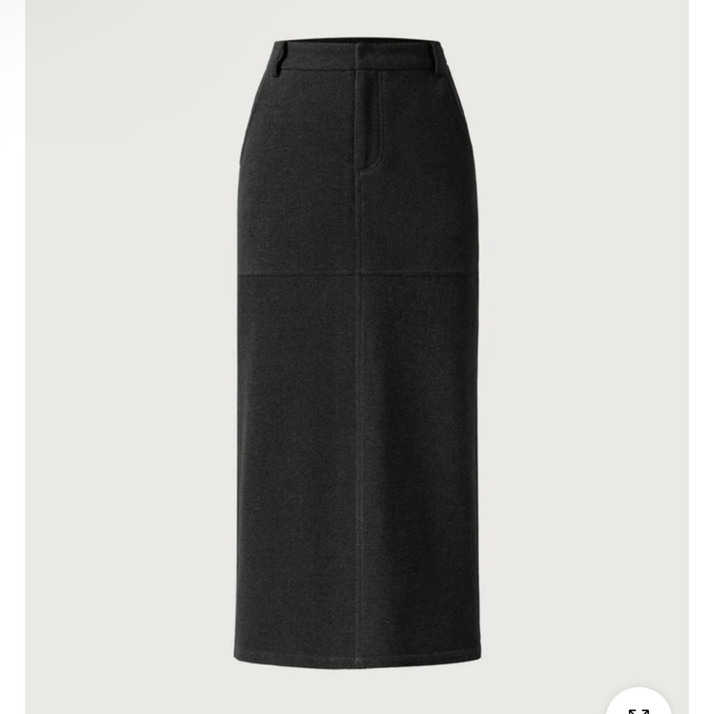 OGL Wool-Like Fleece Midi Skirt